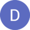 Letter "D" representing a person who left a review